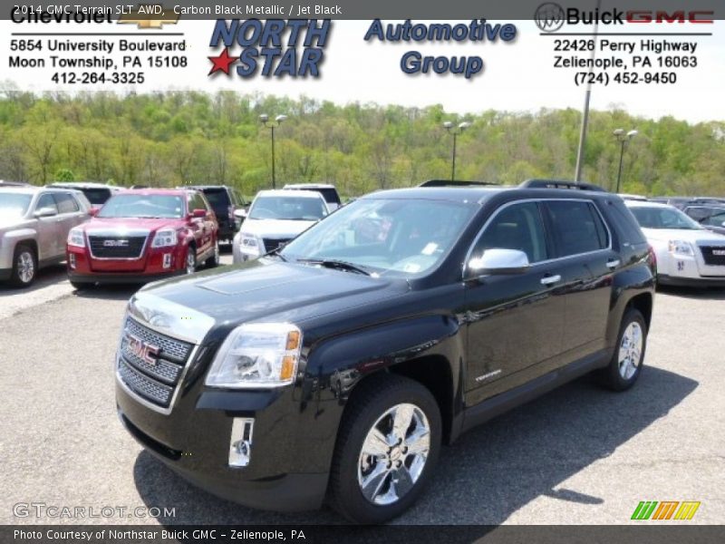 Carbon Black Metallic / Jet Black 2014 GMC Terrain SLT AWD