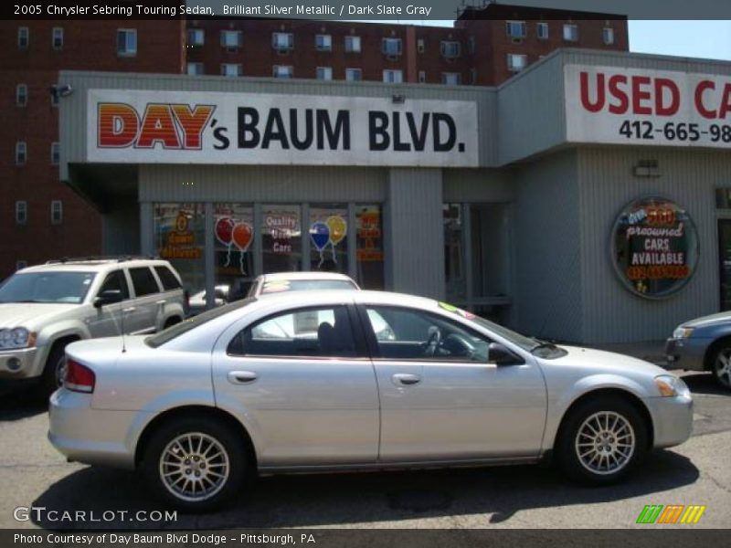 Brilliant Silver Metallic / Dark Slate Gray 2005 Chrysler Sebring Touring Sedan