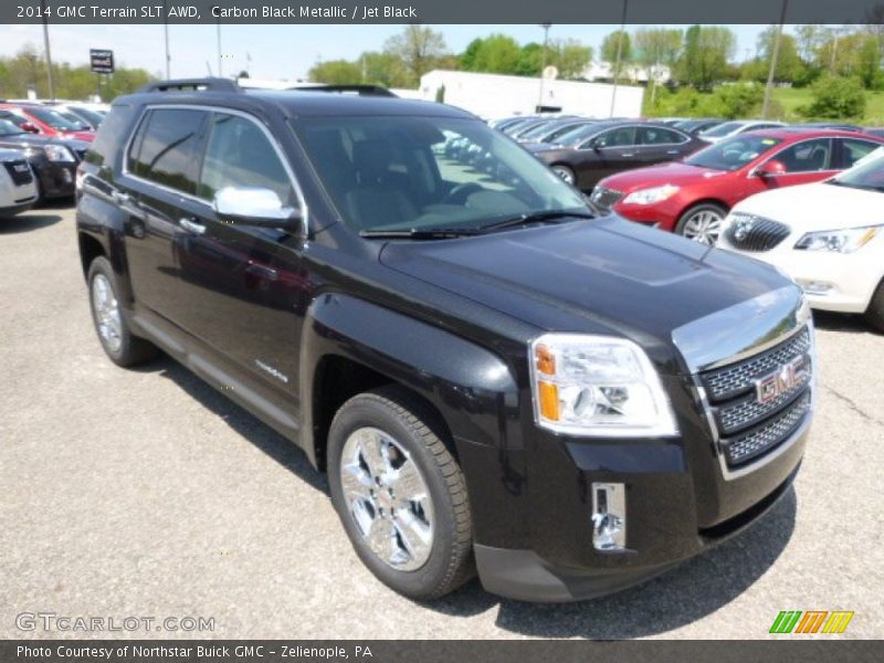 Carbon Black Metallic / Jet Black 2014 GMC Terrain SLT AWD