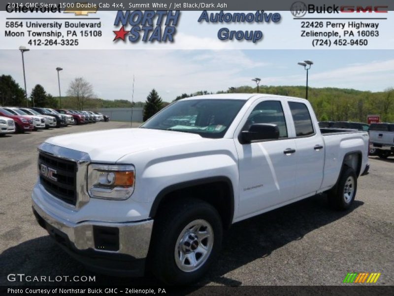 Summit White / Jet Black/Dark Ash 2014 GMC Sierra 1500 Double Cab 4x4