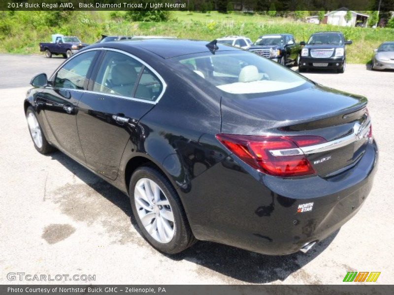 Black Diamond Tricoat / Light Neutral 2014 Buick Regal AWD