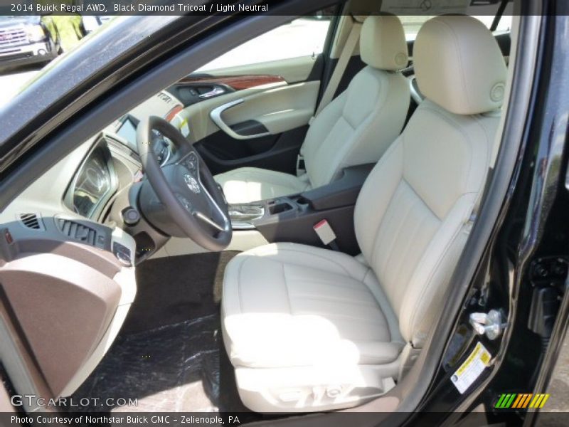 Black Diamond Tricoat / Light Neutral 2014 Buick Regal AWD