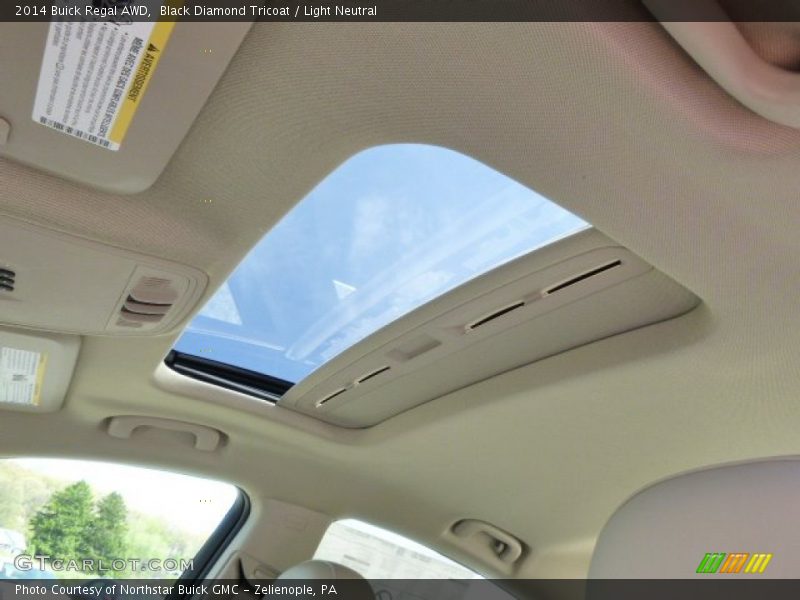 Black Diamond Tricoat / Light Neutral 2014 Buick Regal AWD