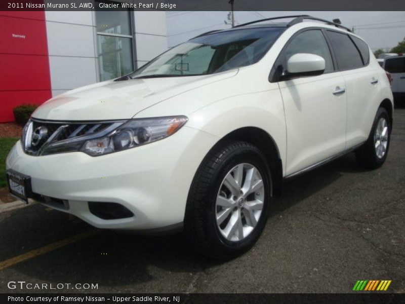 Glacier White Pearl / Beige 2011 Nissan Murano SL AWD