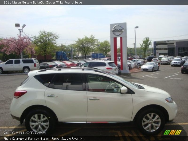Glacier White Pearl / Beige 2011 Nissan Murano SL AWD