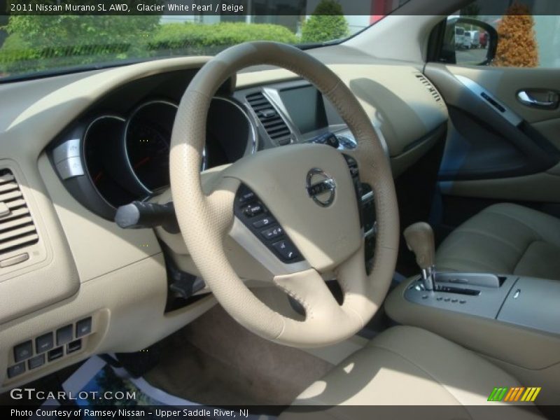 Glacier White Pearl / Beige 2011 Nissan Murano SL AWD