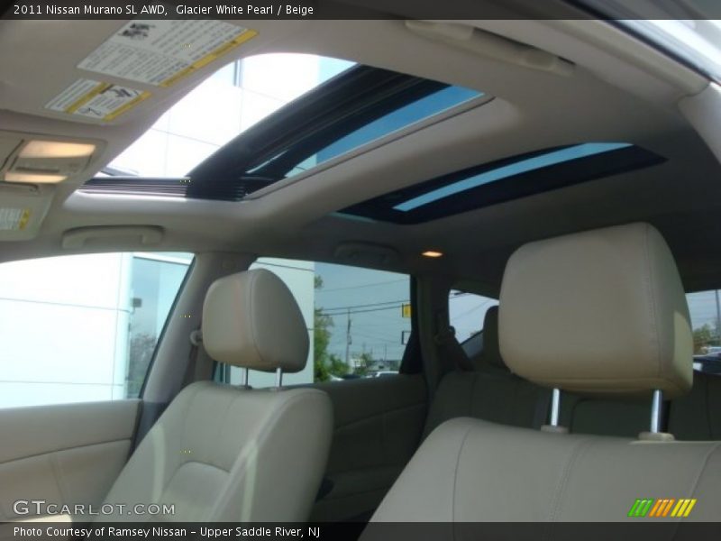 Glacier White Pearl / Beige 2011 Nissan Murano SL AWD