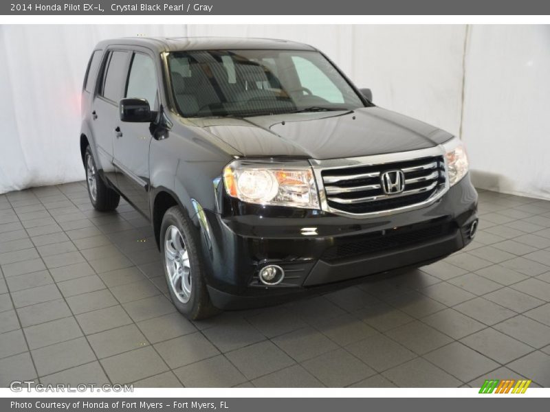 Crystal Black Pearl / Gray 2014 Honda Pilot EX-L