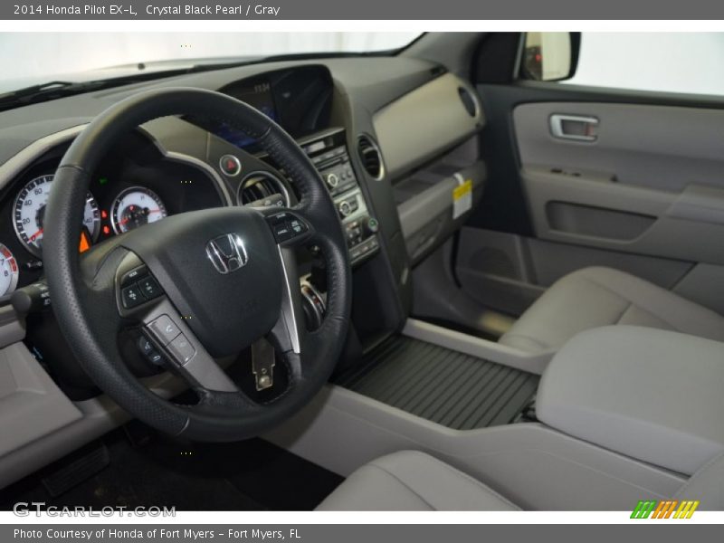 Crystal Black Pearl / Gray 2014 Honda Pilot EX-L