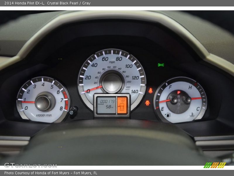 Crystal Black Pearl / Gray 2014 Honda Pilot EX-L