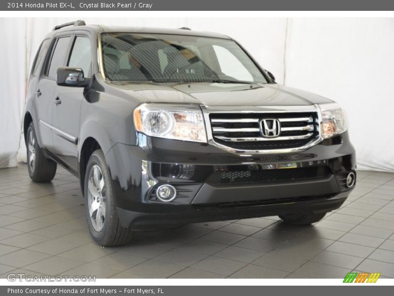 Crystal Black Pearl / Gray 2014 Honda Pilot EX-L