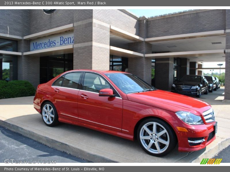 Mars Red / Black 2013 Mercedes-Benz C 300 4Matic Sport