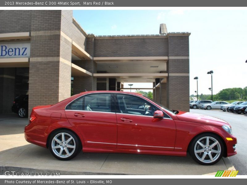 Mars Red / Black 2013 Mercedes-Benz C 300 4Matic Sport