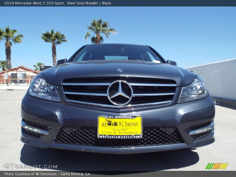 Steel Grey Metallic / Black 2014 Mercedes-Benz C 350 Sport