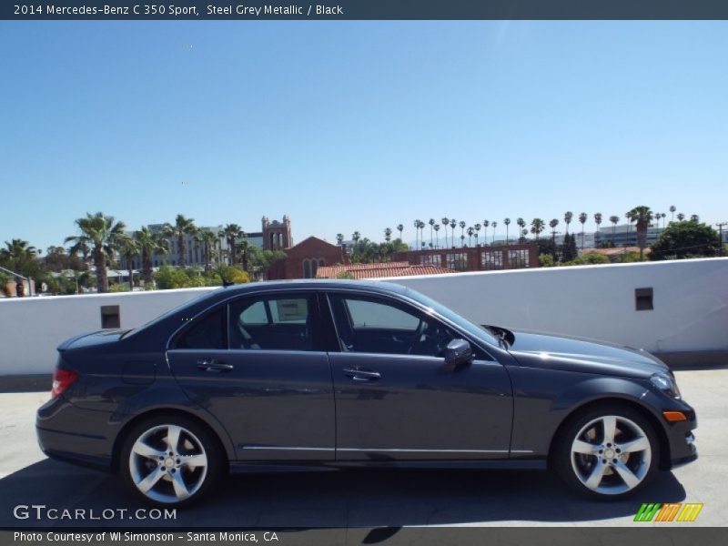 Steel Grey Metallic / Black 2014 Mercedes-Benz C 350 Sport
