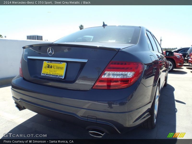 Steel Grey Metallic / Black 2014 Mercedes-Benz C 350 Sport