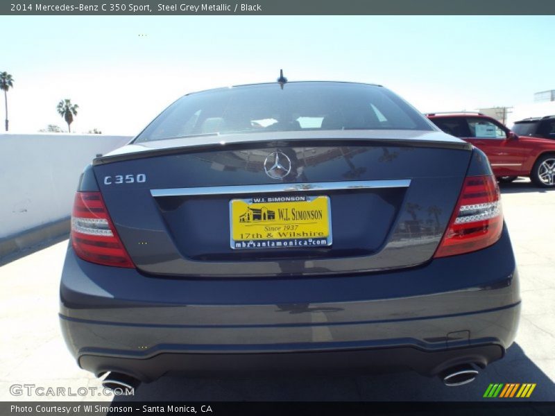 Steel Grey Metallic / Black 2014 Mercedes-Benz C 350 Sport