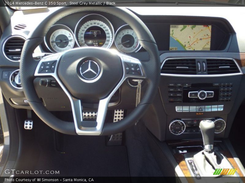 Steel Grey Metallic / Black 2014 Mercedes-Benz C 350 Sport