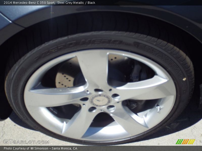 Steel Grey Metallic / Black 2014 Mercedes-Benz C 350 Sport
