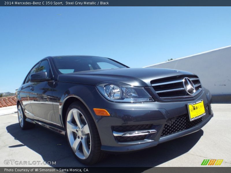Steel Grey Metallic / Black 2014 Mercedes-Benz C 350 Sport