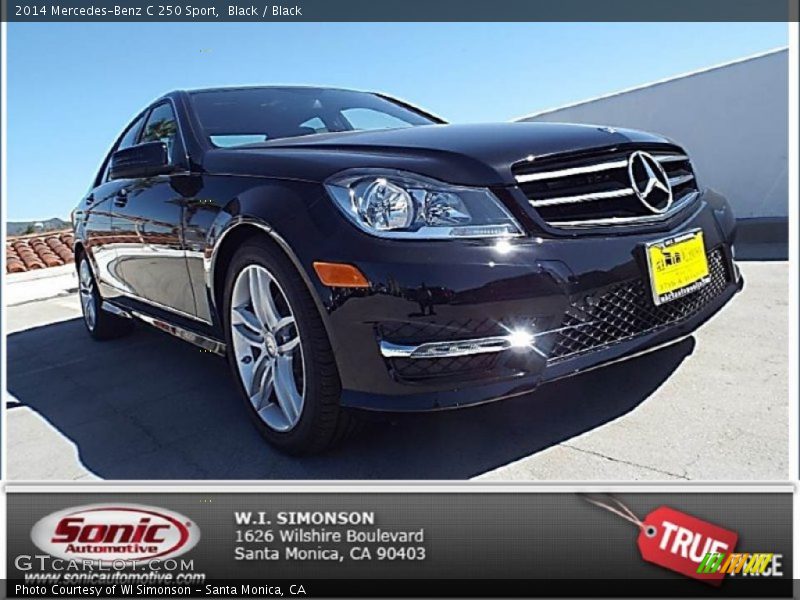 Black / Black 2014 Mercedes-Benz C 250 Sport