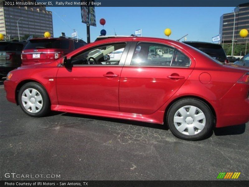 Rally Red Metallic / Beige 2011 Mitsubishi Lancer ES