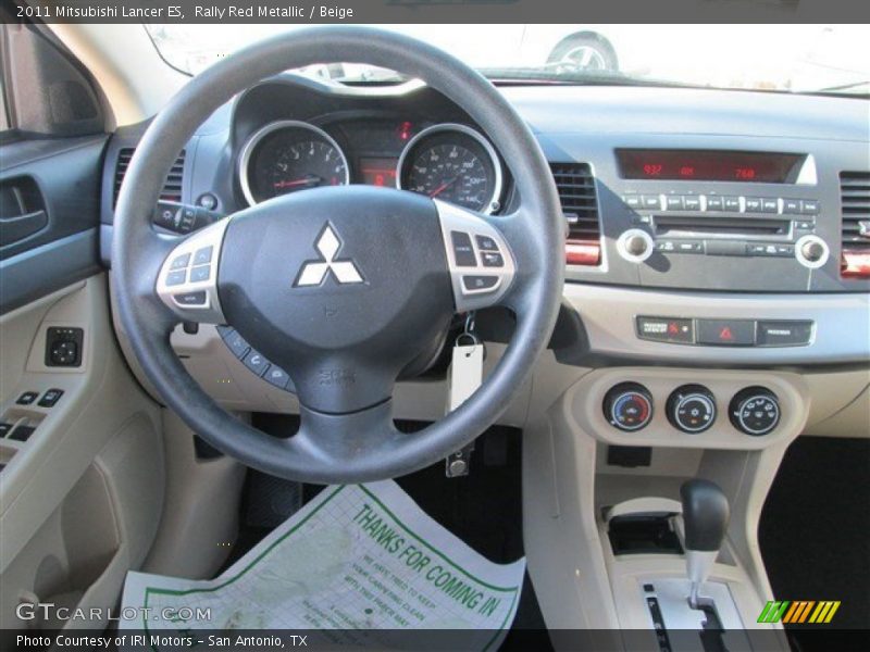 Rally Red Metallic / Beige 2011 Mitsubishi Lancer ES