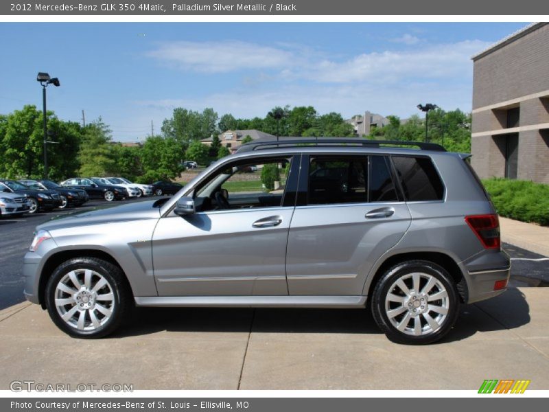Palladium Silver Metallic / Black 2012 Mercedes-Benz GLK 350 4Matic