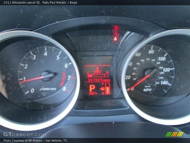 Rally Red Metallic / Beige 2011 Mitsubishi Lancer ES