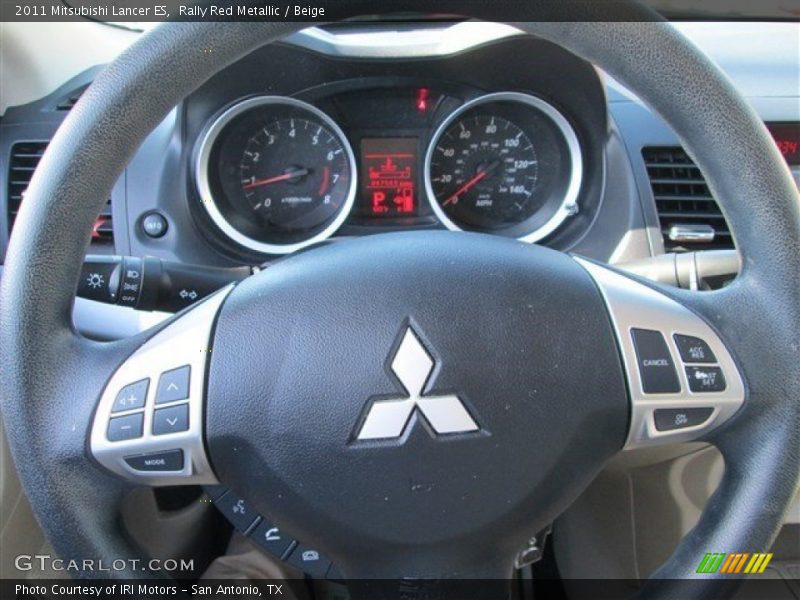Rally Red Metallic / Beige 2011 Mitsubishi Lancer ES
