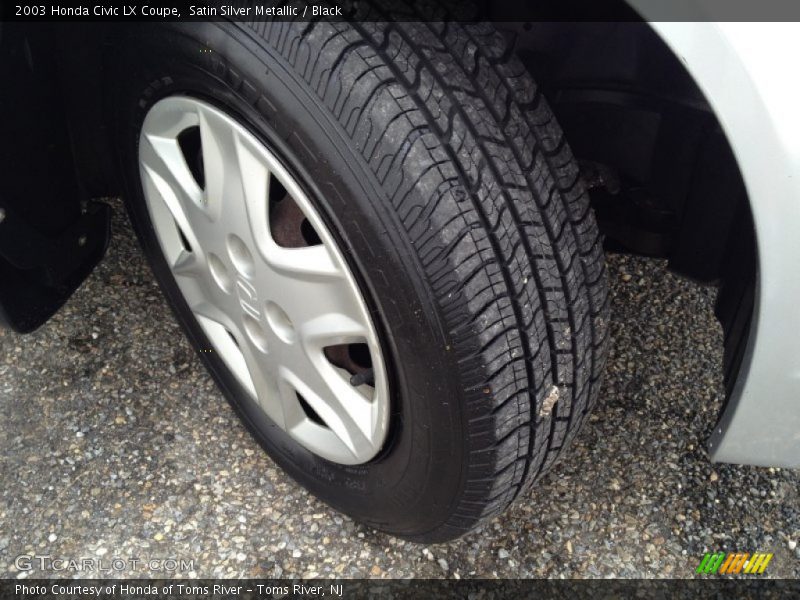 Satin Silver Metallic / Black 2003 Honda Civic LX Coupe