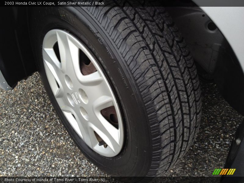 Satin Silver Metallic / Black 2003 Honda Civic LX Coupe