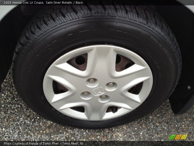 Satin Silver Metallic / Black 2003 Honda Civic LX Coupe