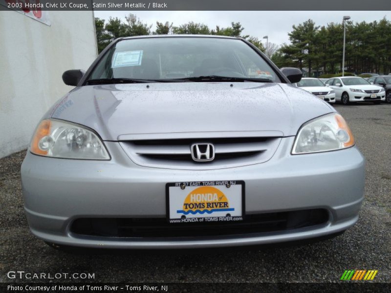 Satin Silver Metallic / Black 2003 Honda Civic LX Coupe