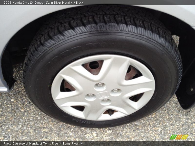 Satin Silver Metallic / Black 2003 Honda Civic LX Coupe