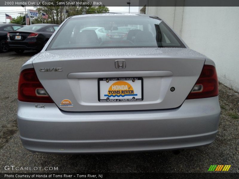 Satin Silver Metallic / Black 2003 Honda Civic LX Coupe