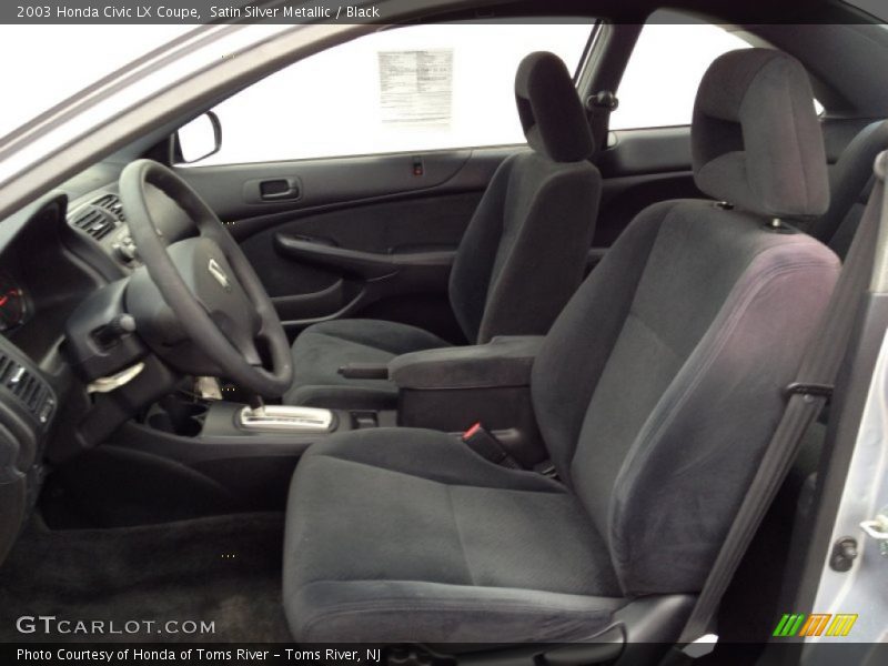 Satin Silver Metallic / Black 2003 Honda Civic LX Coupe