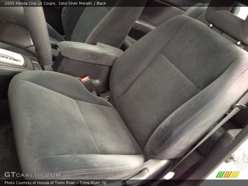 Satin Silver Metallic / Black 2003 Honda Civic LX Coupe