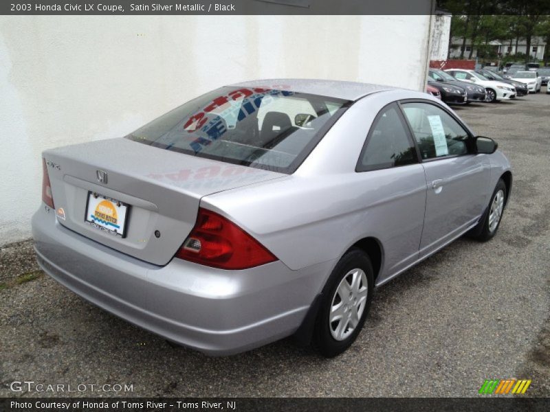 Satin Silver Metallic / Black 2003 Honda Civic LX Coupe