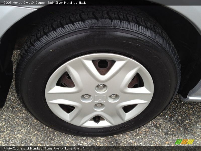 Satin Silver Metallic / Black 2003 Honda Civic LX Coupe