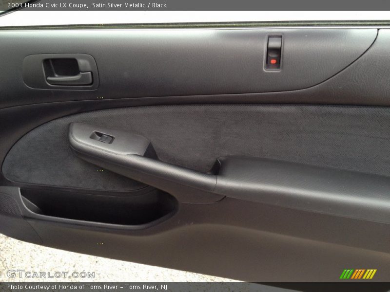 Satin Silver Metallic / Black 2003 Honda Civic LX Coupe