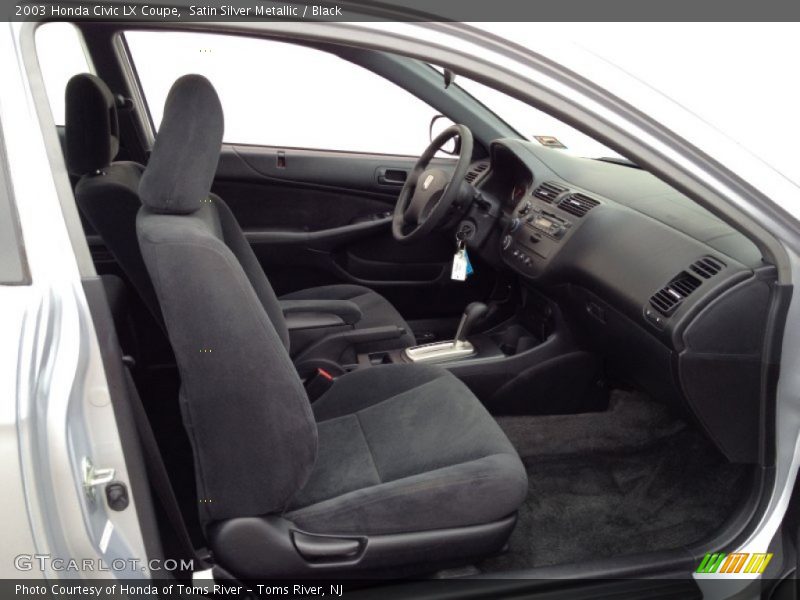 Satin Silver Metallic / Black 2003 Honda Civic LX Coupe