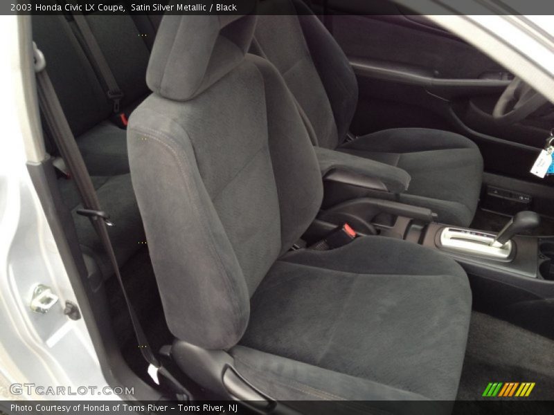 Satin Silver Metallic / Black 2003 Honda Civic LX Coupe