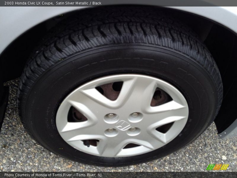 Satin Silver Metallic / Black 2003 Honda Civic LX Coupe