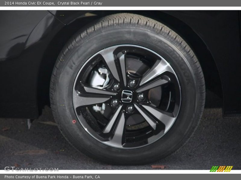 Crystal Black Pearl / Gray 2014 Honda Civic EX Coupe
