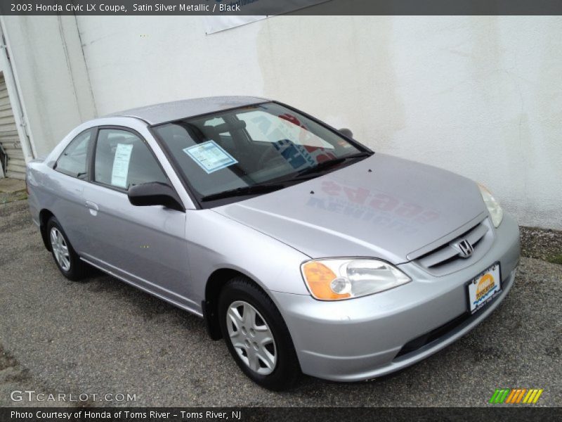 Satin Silver Metallic / Black 2003 Honda Civic LX Coupe