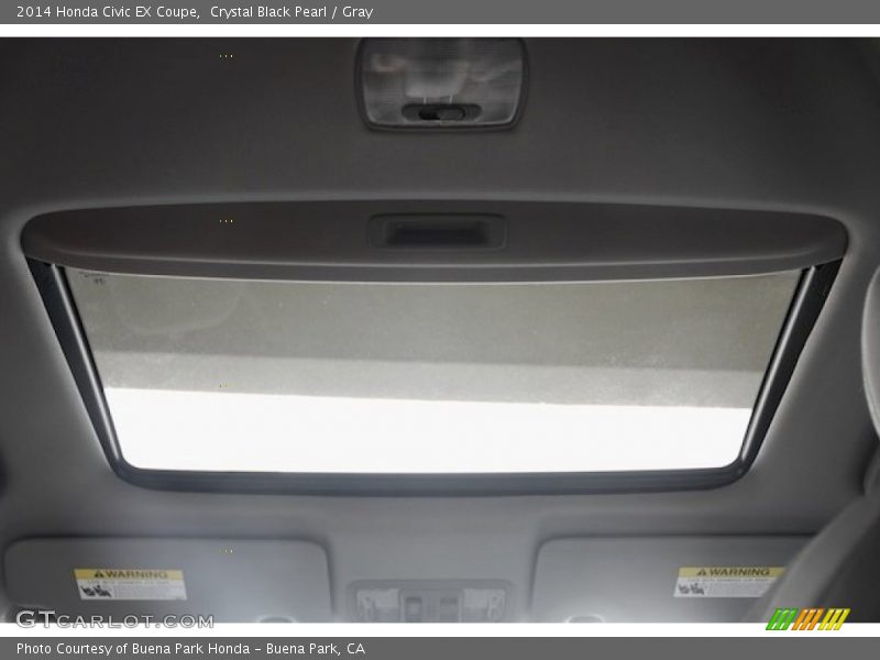 Crystal Black Pearl / Gray 2014 Honda Civic EX Coupe