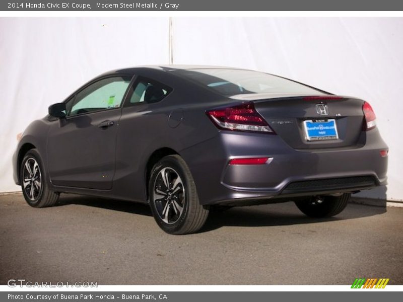 Modern Steel Metallic / Gray 2014 Honda Civic EX Coupe
