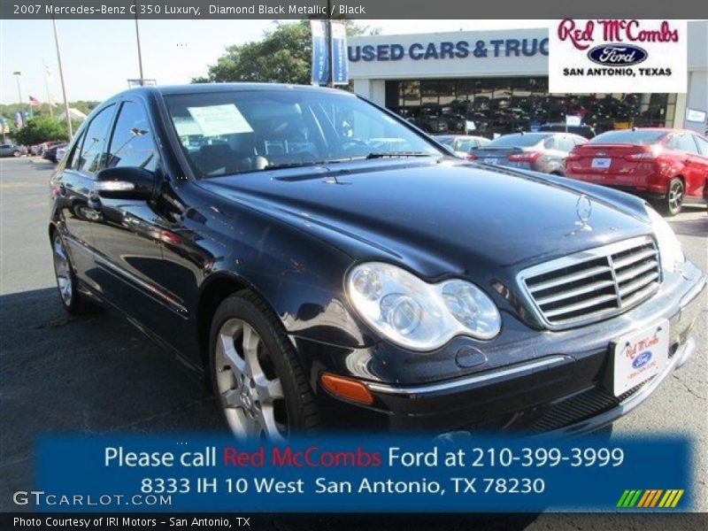 Diamond Black Metallic / Black 2007 Mercedes-Benz C 350 Luxury