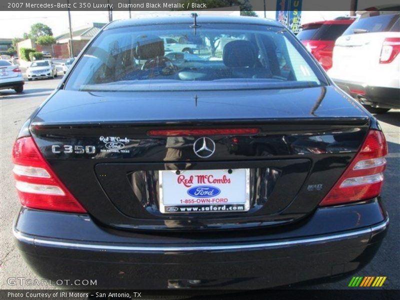 Diamond Black Metallic / Black 2007 Mercedes-Benz C 350 Luxury